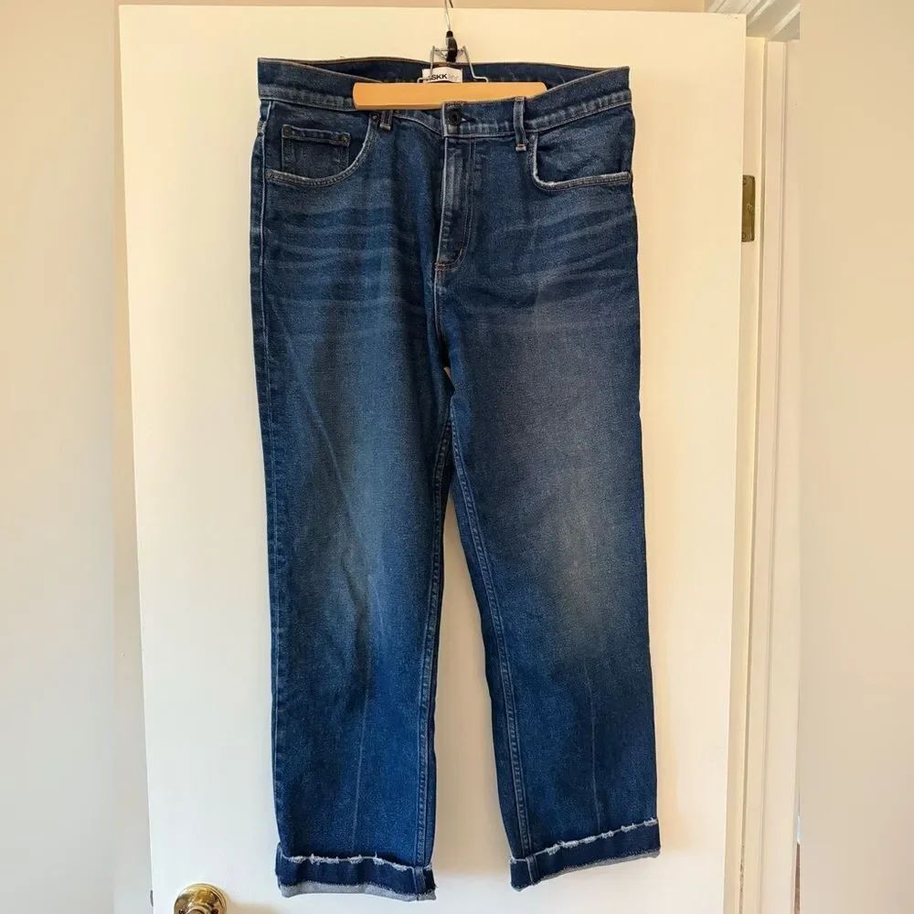 ASKK NY Women’s Dark Blue Straight Jeans